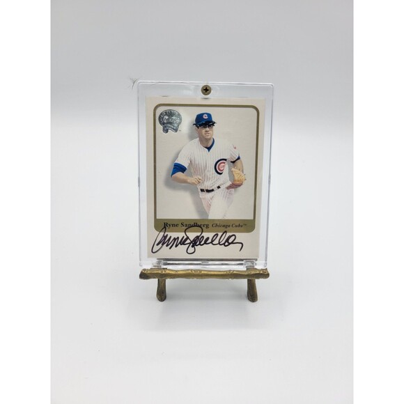 2001 Fleer Greats of the Game - Ryan Sandberg - Autograph- Chicago Cubs - Picture 1 of 3